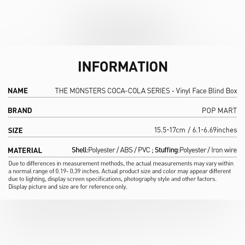 Pop Mart The Monsters Surprise Shake Coca Cola Coke Series Labubu Vinyl Pendant - Picture 5 of 12